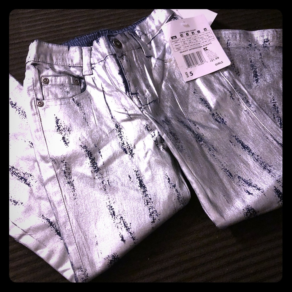 *REDLINED* Route 66 Girls silver jeans